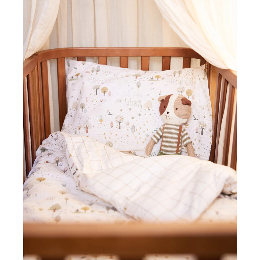 Housse de couette + taie d’oreiller - Tiny Park - 100x140 cm 