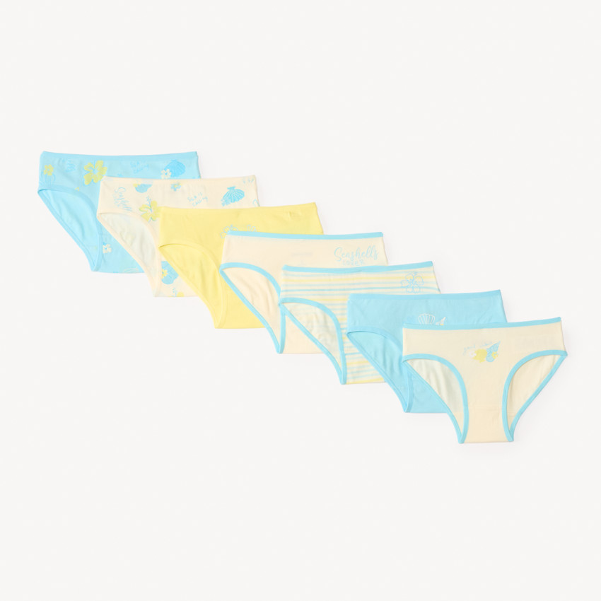 Lot de 7 culottes motifs plage pour fille