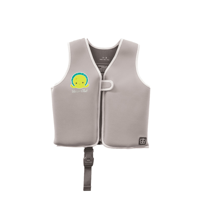 Gilet de natation évolutif en néoprène 1-3 ans - Gris 