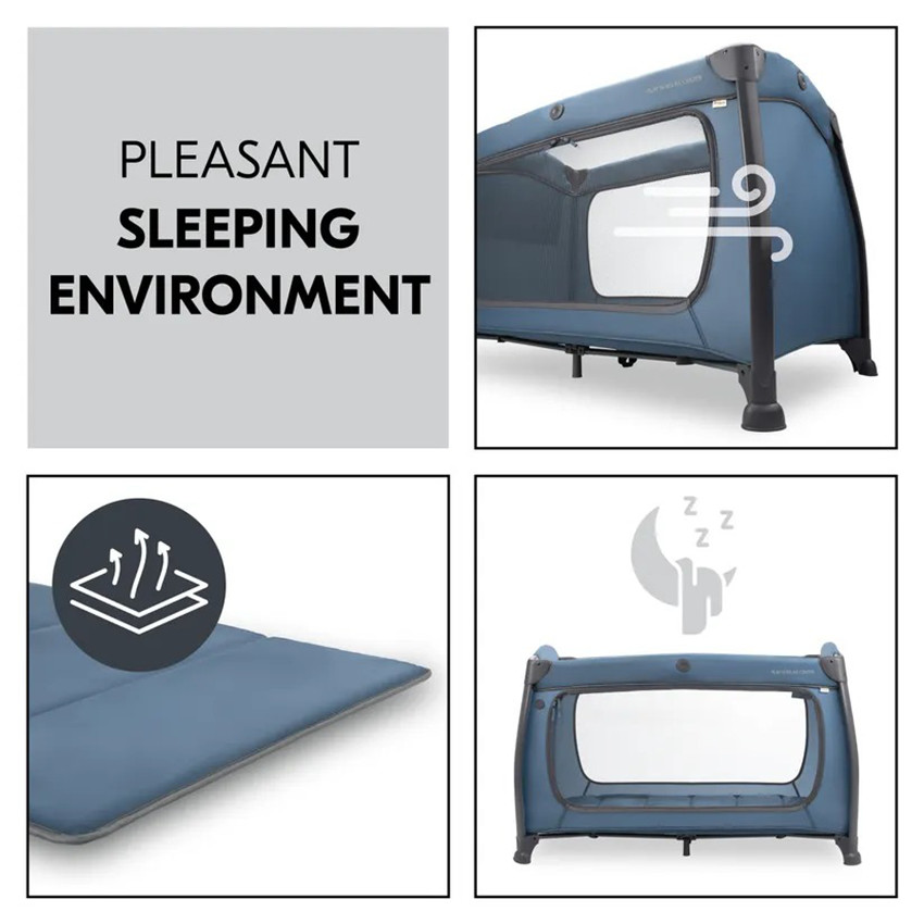 Lit de voyage & matelas à langer Play N Relax Center dark blue  
