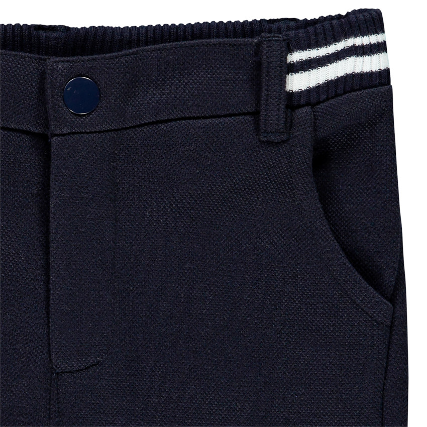 Pantalon droit en maille à taille rayée pour enfant garçon 