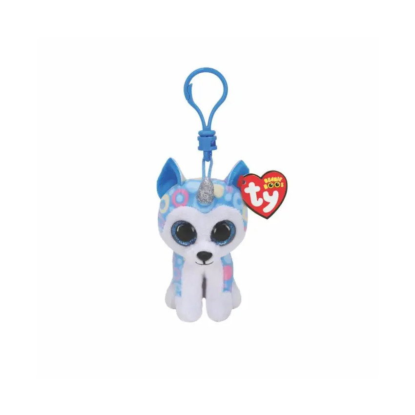 Peluche Beanie Boo's Clip - Helena Le Husky Main Peluche Beanie Boo's Clip - Helena Le Husky