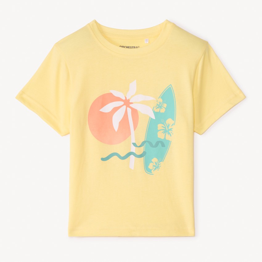 T-shirt manches courtes en jersey print fantaisie pour garçon