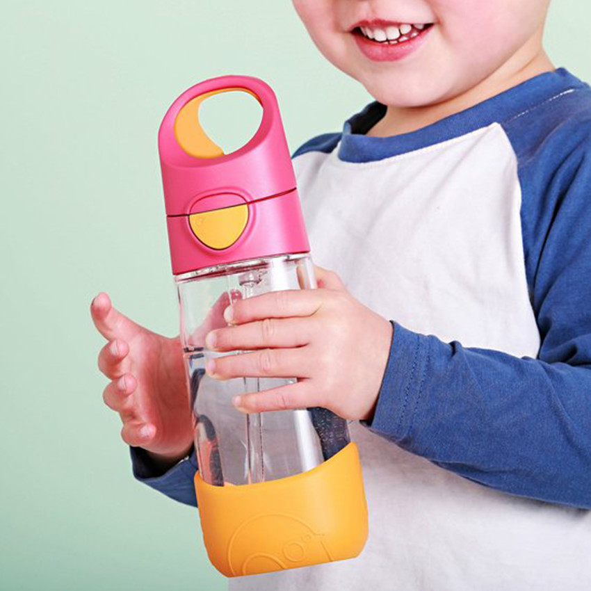 Gourde Tritan avec paille en silicone pour enfants 450ml Emerald Forest 