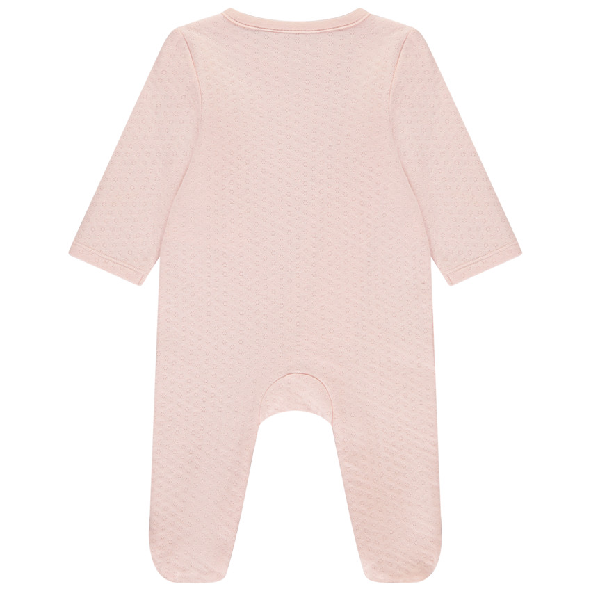 Dors-bien effet quilté avec broderie chat pour bébé fille 