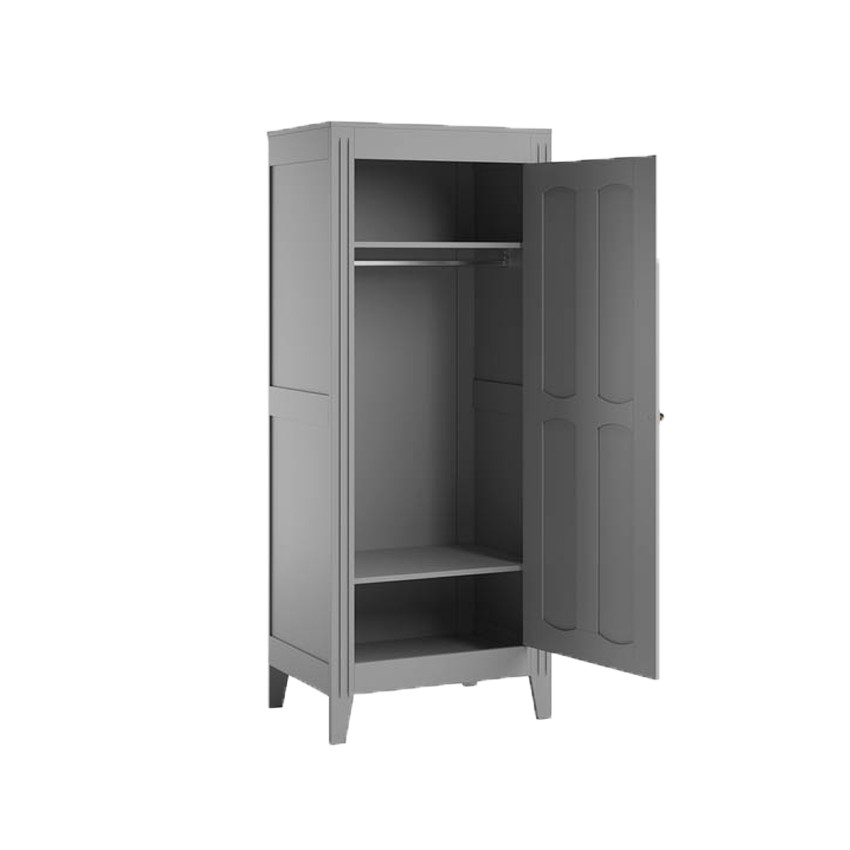 Armoire 1 porte Milenne - Gris clair 