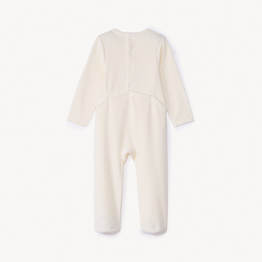 Dors-bien en velours avec animal brodé pour bébé garçon 