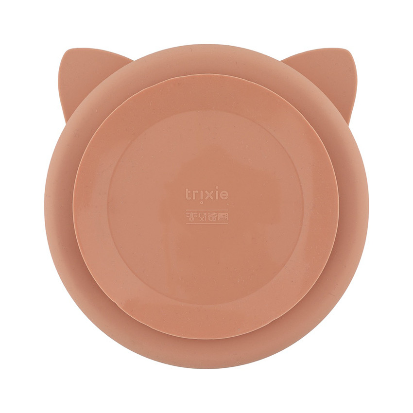 Assiette à compartiments en silicone avec ventouse Mrs. Cat 