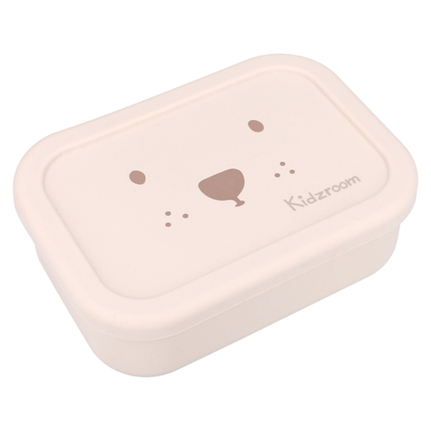 Lunchbox Silicone 3 compartiments Ours Sable - Beige (Kidzroom) - Couverture