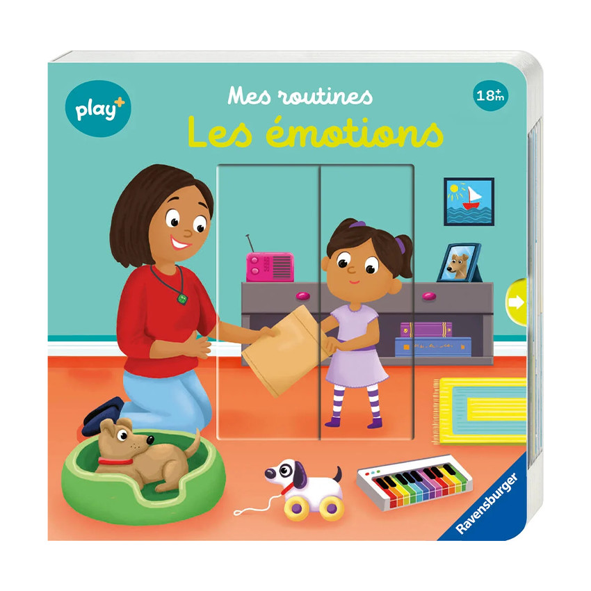 Livre à tirettes Play+ "Mes routines - Les émotions" 