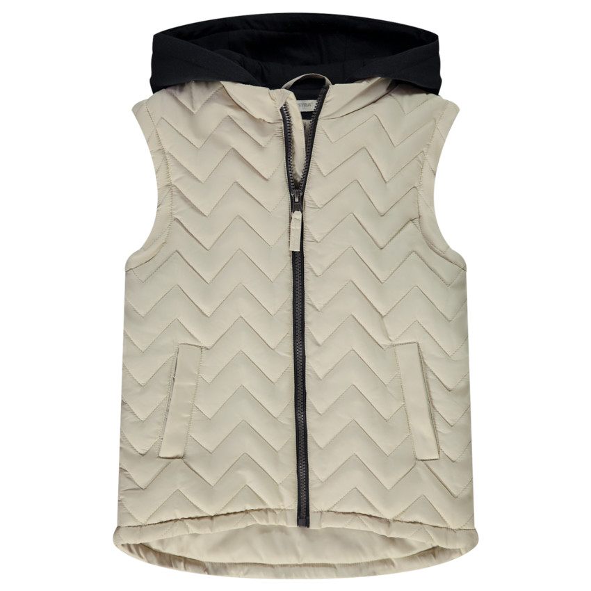 Doudoune sans manches matelassée à capuche pour garçon 