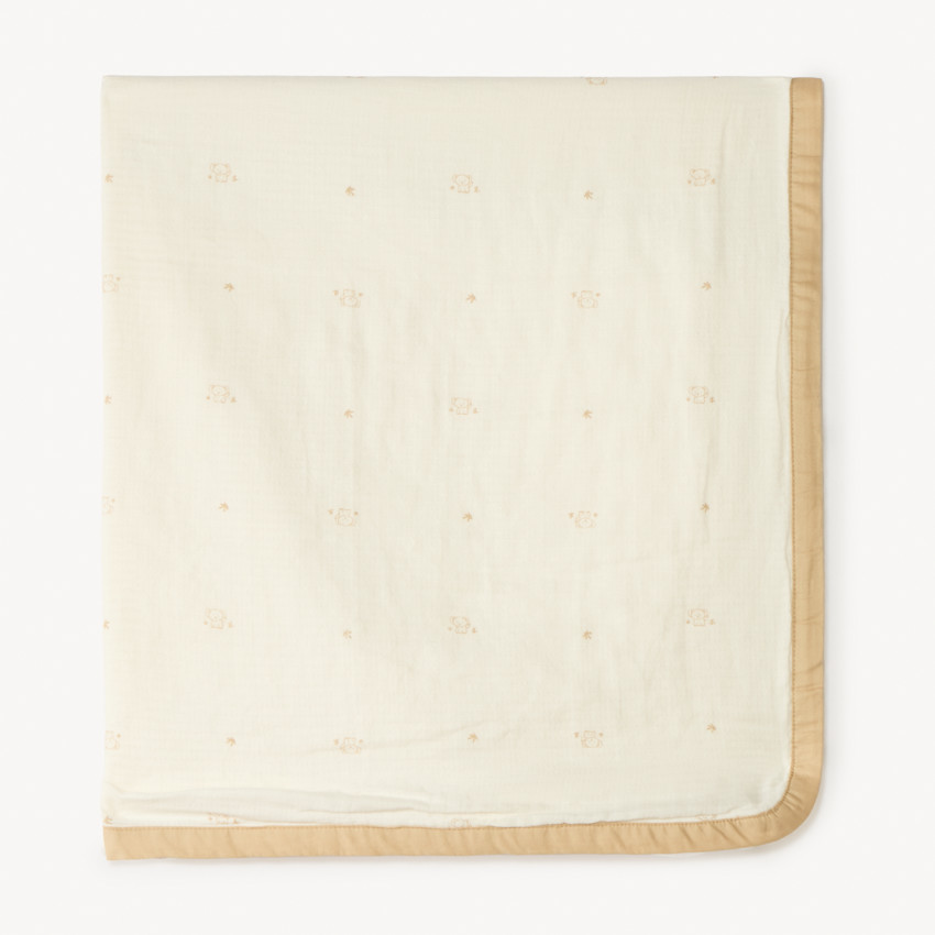 Couverture en velours et tubique imprimé éléphant pour bébé