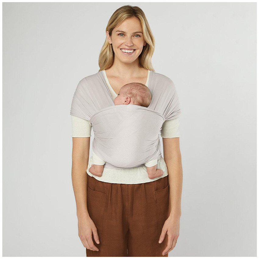 Écharpe de portage en mesh Aura soft grey 