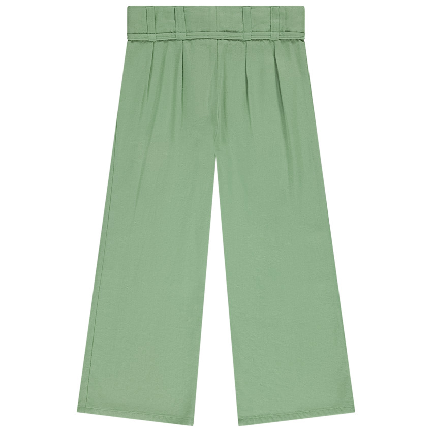 Pantalon large en toile unie pour fille 