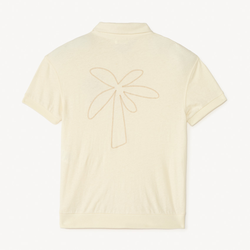 Polo manches courtes broderie palmier pour garçon 