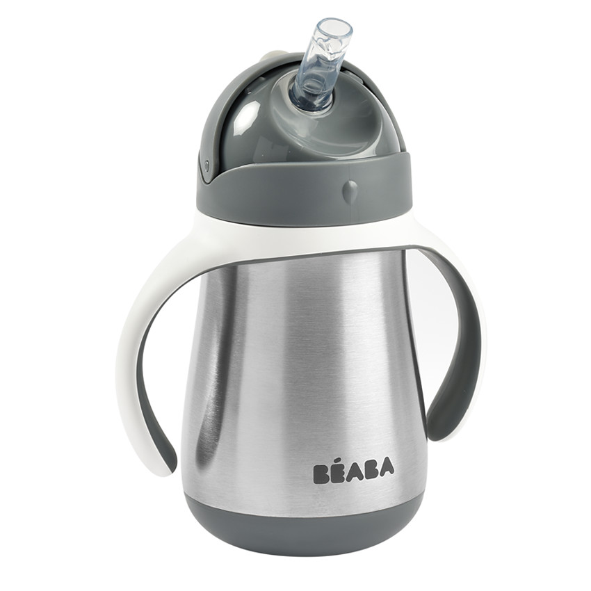 Tasse à paille en inox 250 ml - Gris minéral 