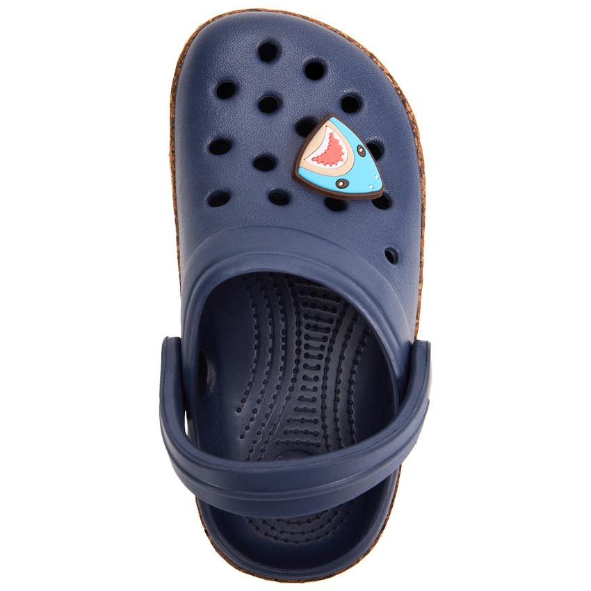Sabots à badge requin et semelle effet liège pour garçon 