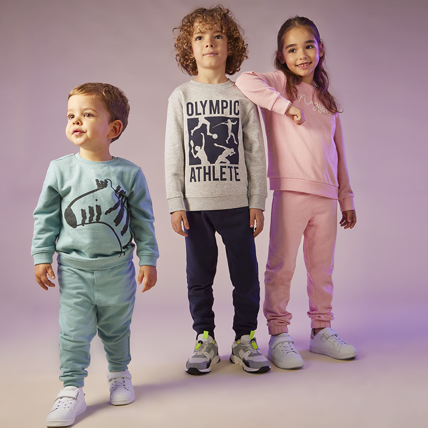 Ensemble jogging 2 pièces uni pour fille 
