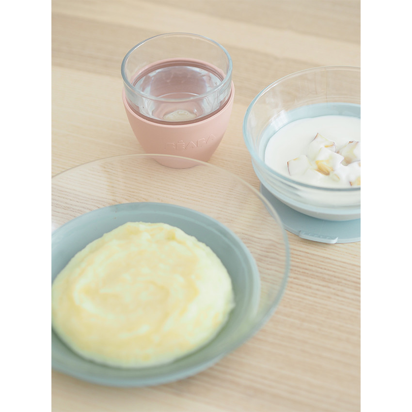 Coffret repas en verre 3 pièces - Eucalyptus 