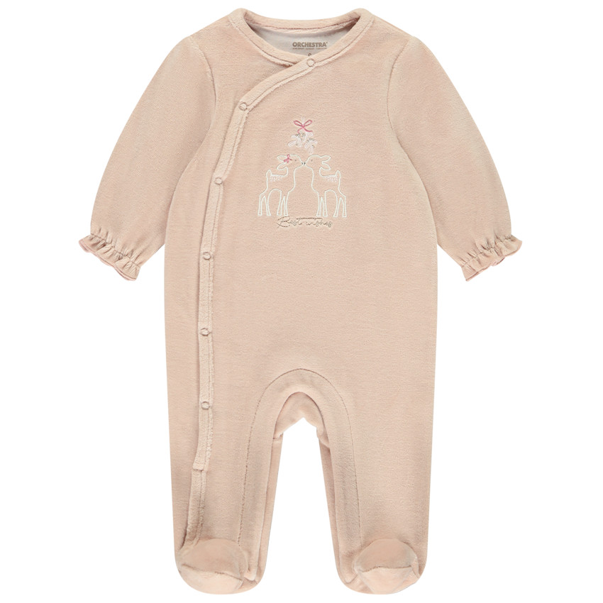 Lot de 3 dors-bien Biche en velours pour bébé fille avec ouvertures différentes selon l'âge 