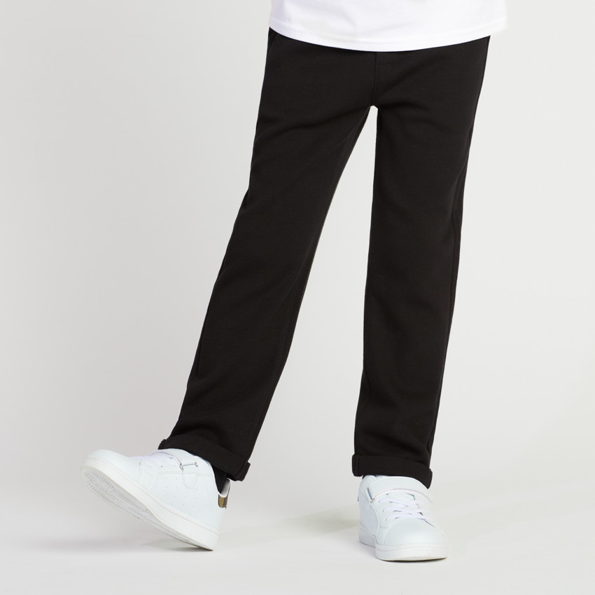Pantalon uni en maille milano pour garçon