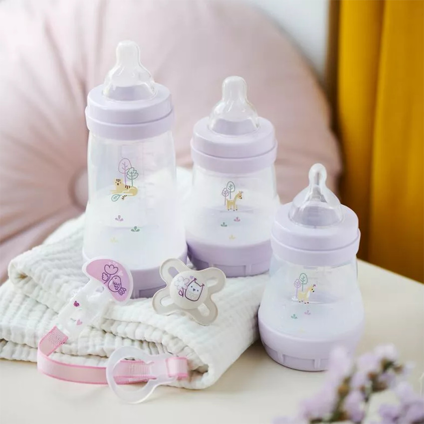 Biberon Easy Start anti-colique 260 ml lilas 