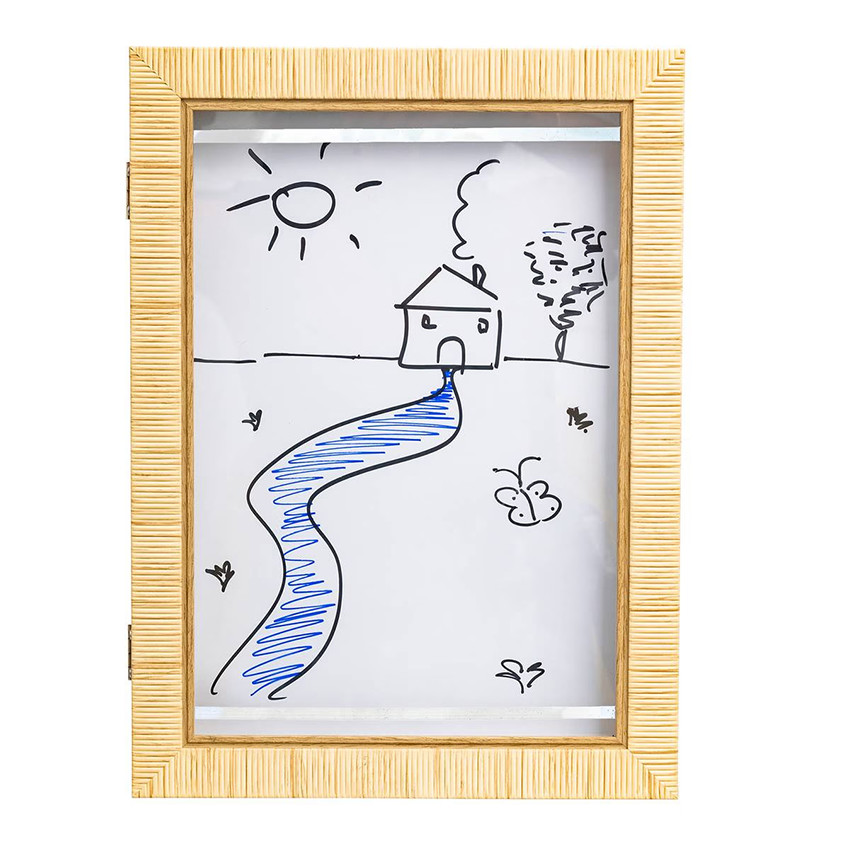Cadre à dessin d'enfant Thea - Beige/Bois naturel 
