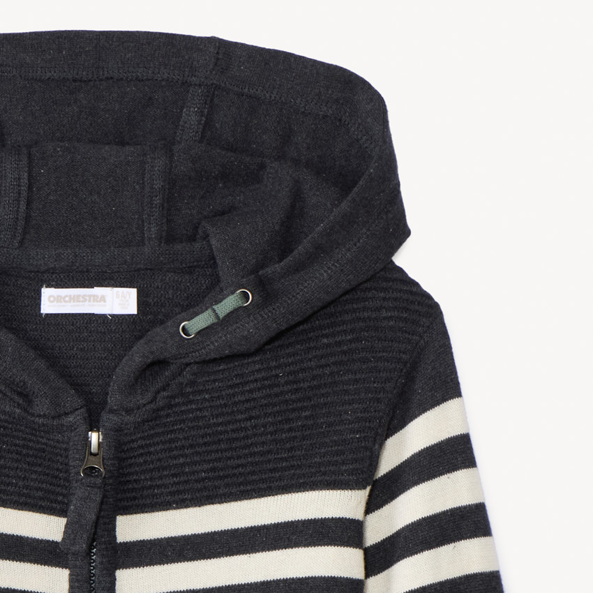 Gilet en tricot fantaisie effet color block garçon 