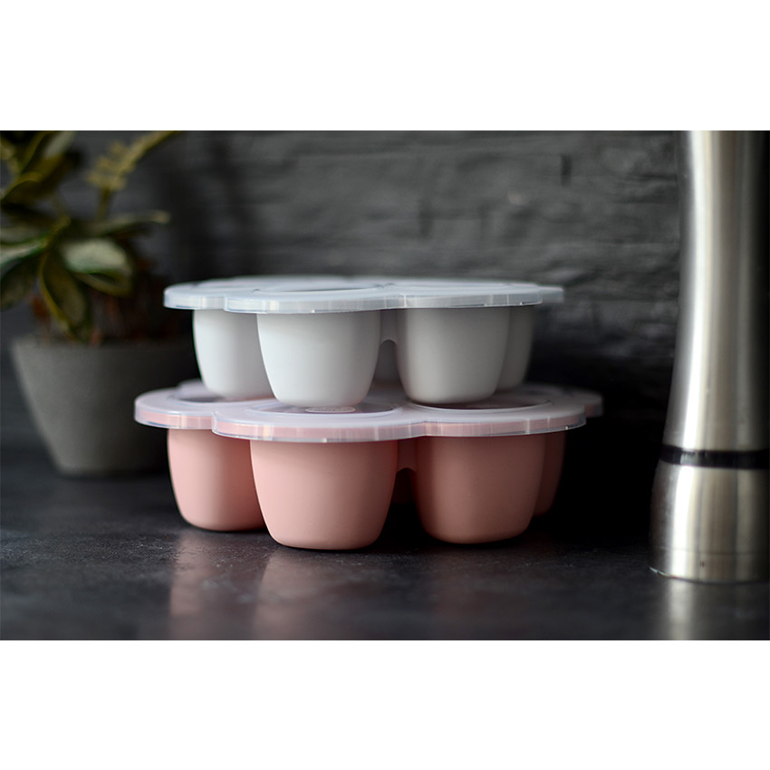 Pots de conservation multi-portions en silicone 6x150 ml - Pink - Rose (Béaba) - Image 2