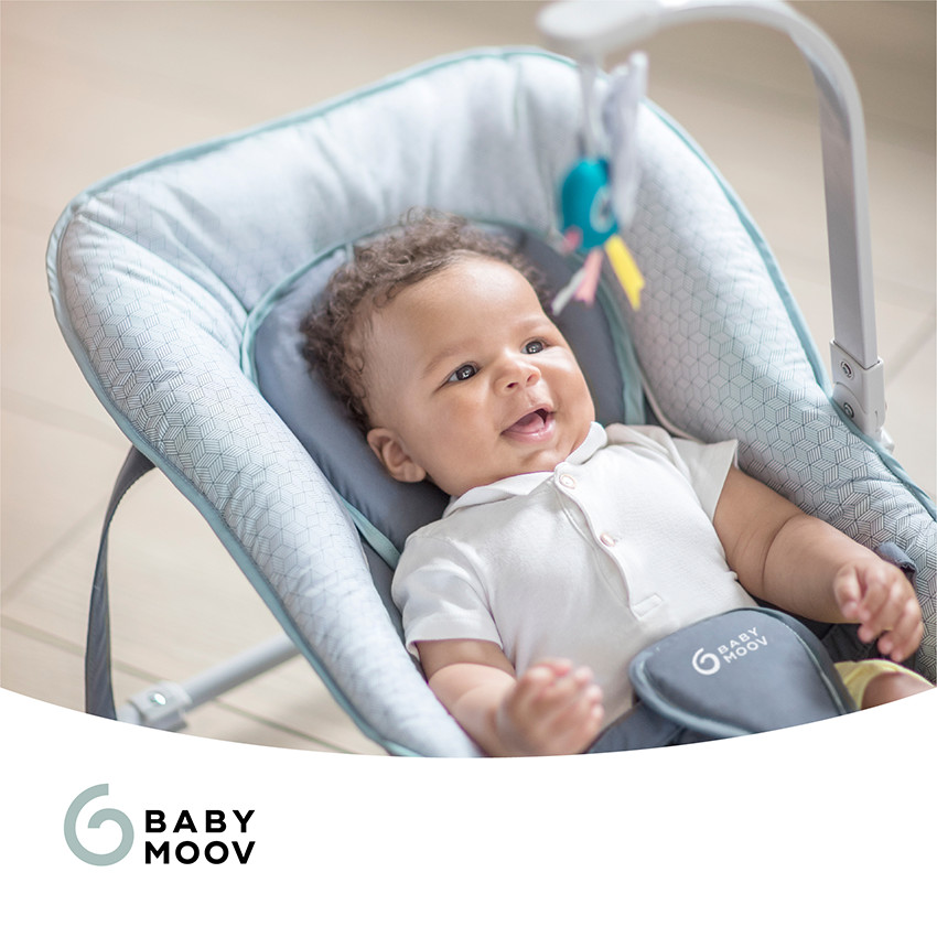 Babymoov Transat pour bébé Graphik Peche et gris