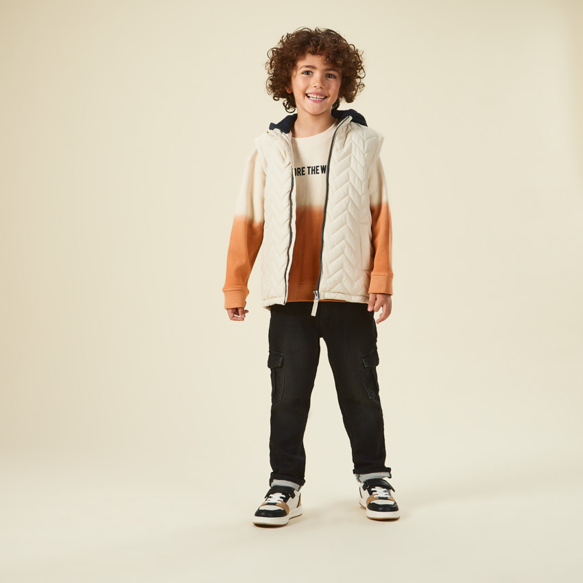 Sweat effet tie & dye en nid d'abeille pour garçon 