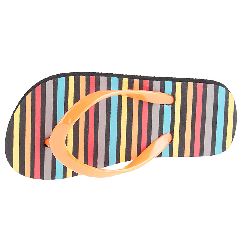 Tongs à rayures avec bride orange du 28 au 35 