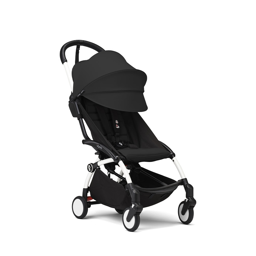 Poussette Stokke® YOYO³ à partir de 6 mois - cadre blanc/noir 