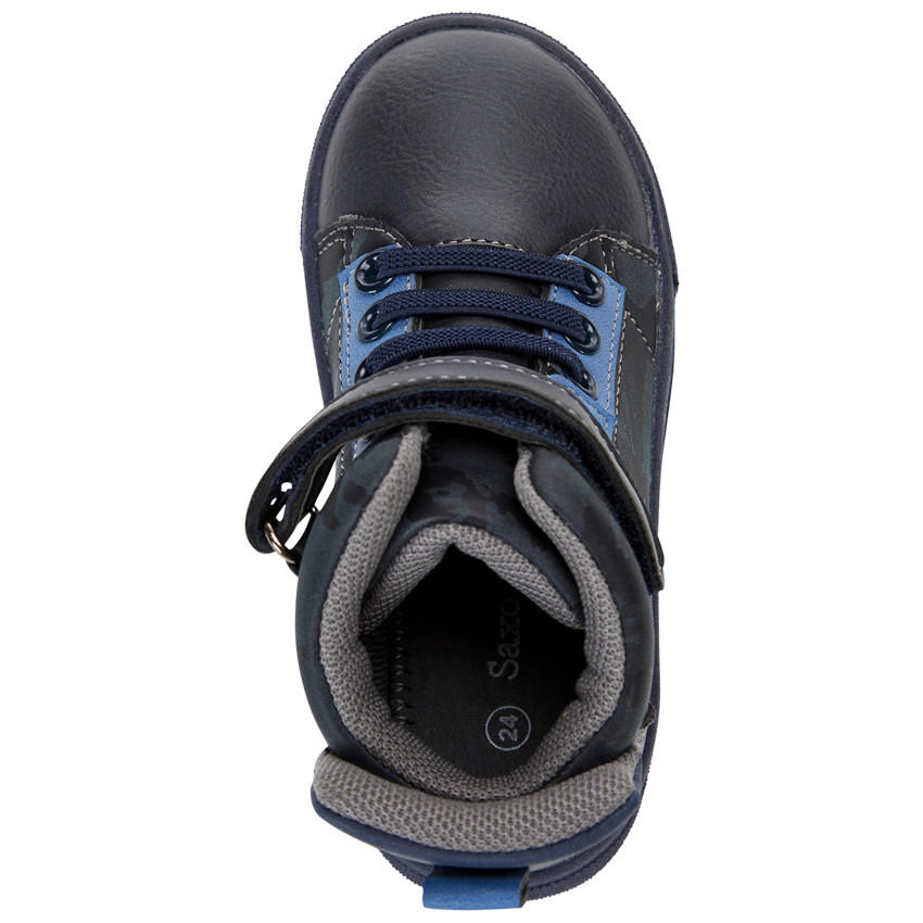 Bottillons effet cuir et imprimé camouflage pour bébé garçon 