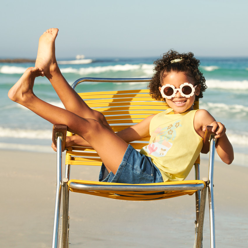 Débardeur effet noué à print pailleté pour fille  