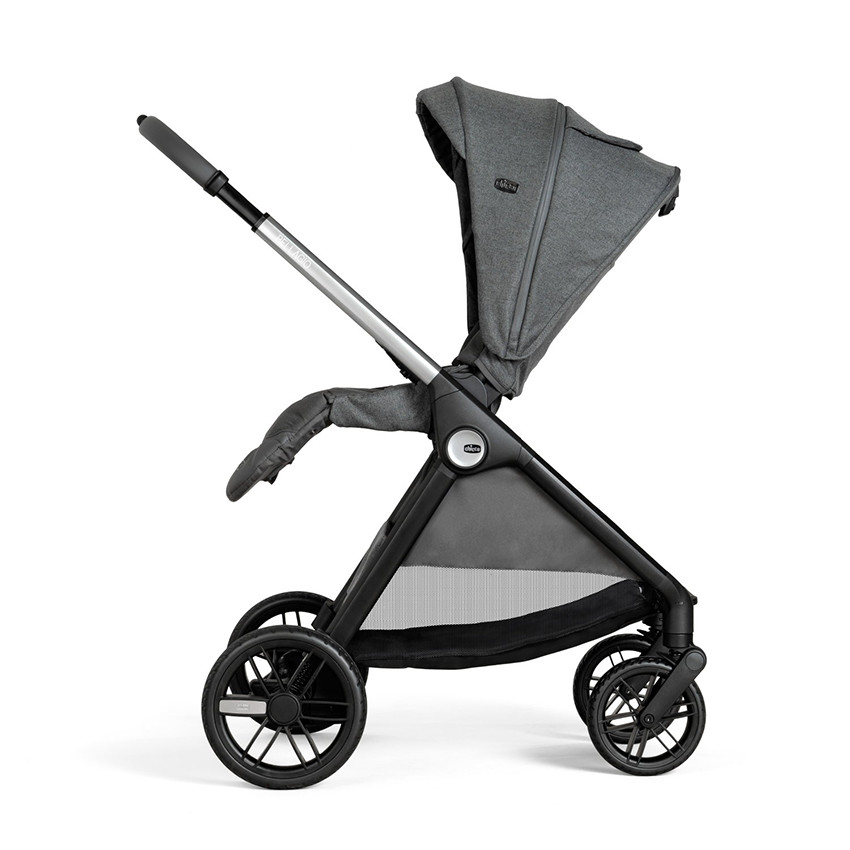 Poussette Trio Bellagio Recline Black Satin - Gris (Chicco) - Image 1