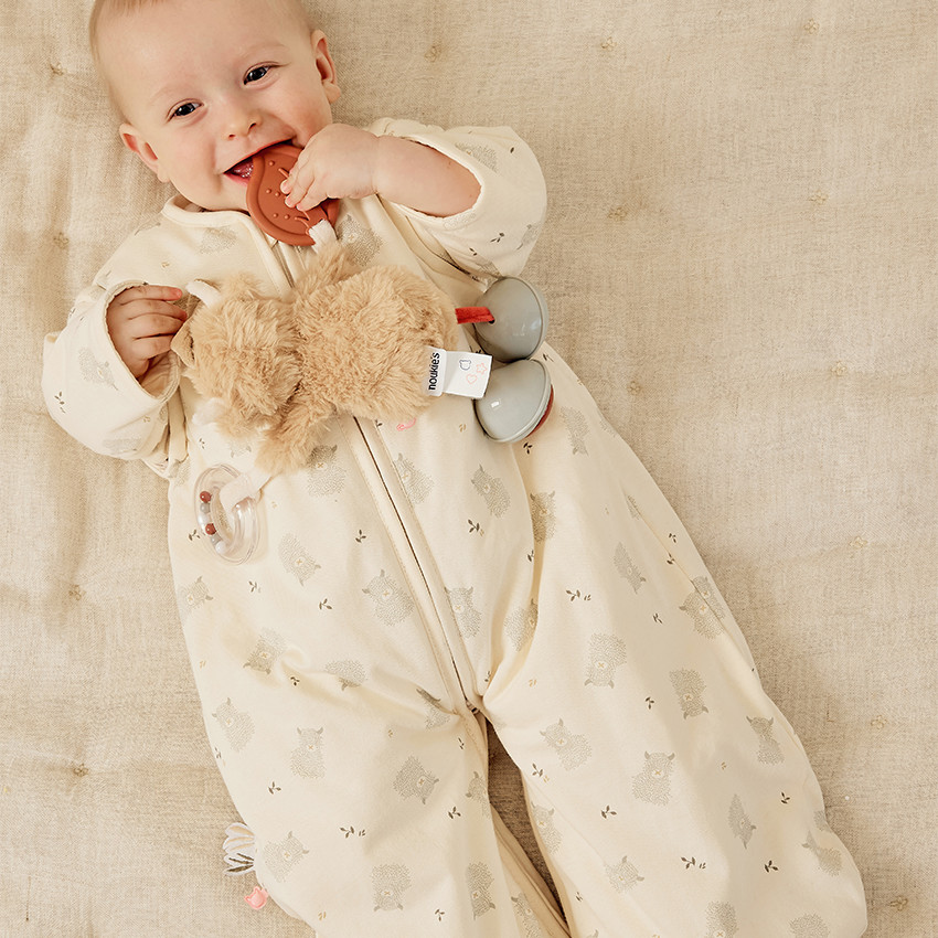 Gigoteuse évolutive 70cm TOG 2 en gaze imprimée vaches écru 