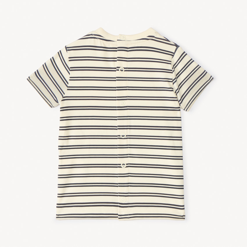 Ensemble salopette + t-shirt marinière pour bébé garçon 