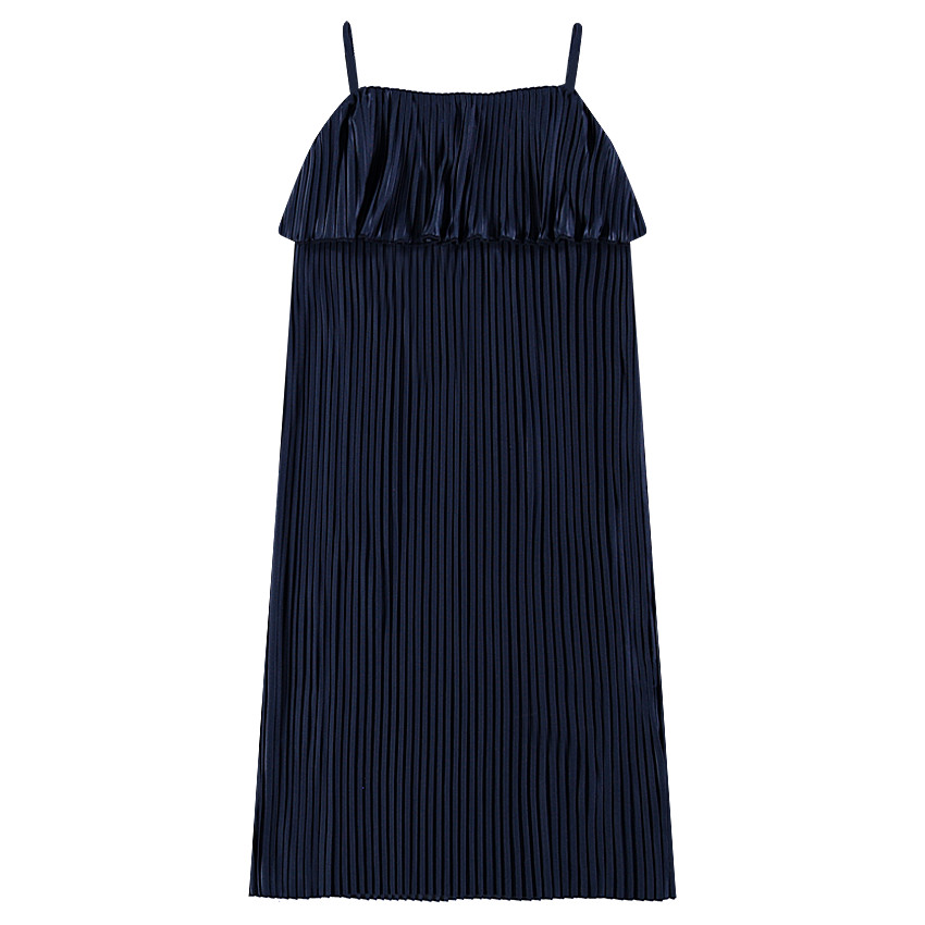 Junior - Robe longue plissée à volant 