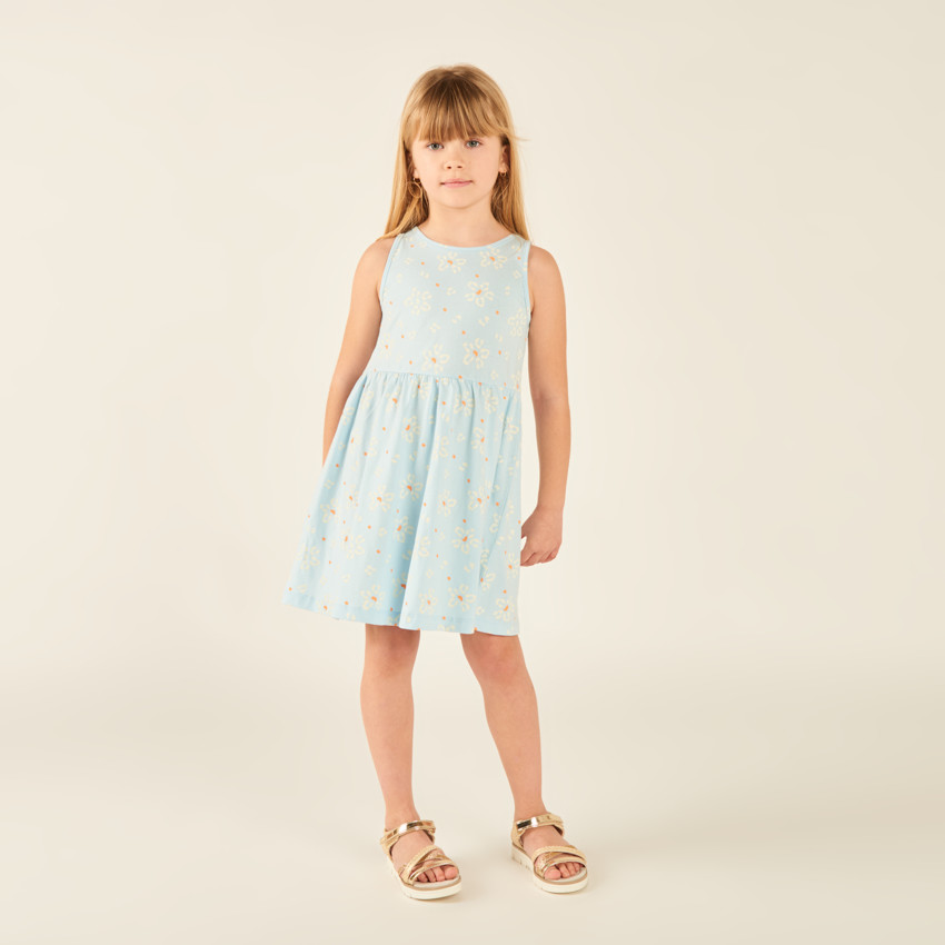 Robe débardeur imprimé fantaisie pour fille 