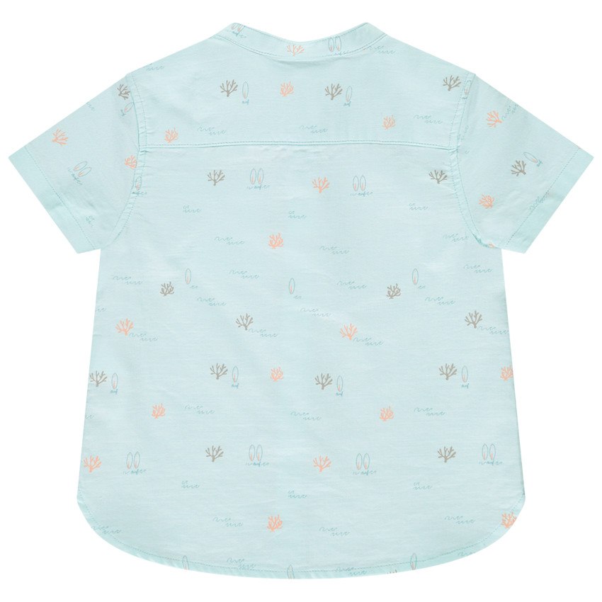Chemise manches courtes imprimé coraux/surf pour bébé garçon 