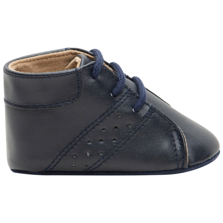 Bottillons souples effet cuir à lacets