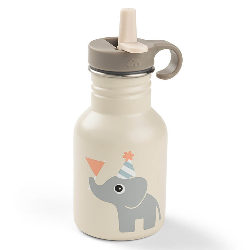 Gourde inox avec paille Tiny Farm Rose 350ML 