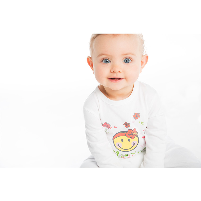 Dors-bien en jersey print Smiley 