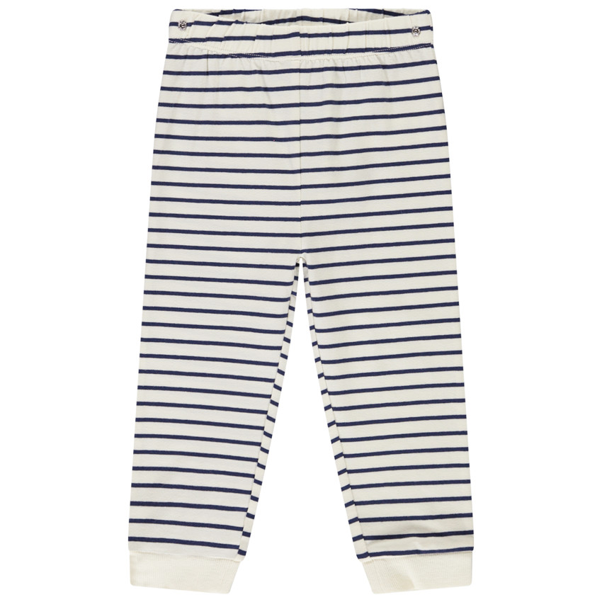 Set pyjama 2 pièces avec baleine et rayures pour bébé avec finitions différentes selon l'âge 