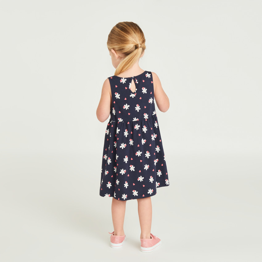 Robe sans manches imprimé fantaisie pour bébé fille 