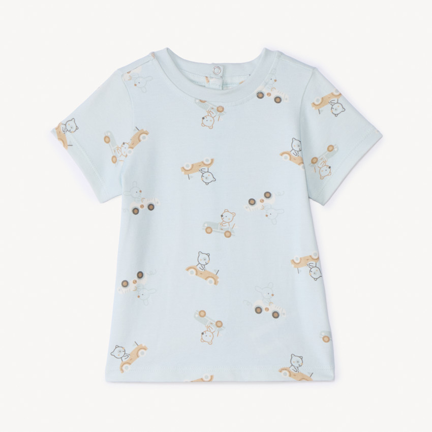 Ensemble court 2 pièces avec salopette pour bébé garçon 