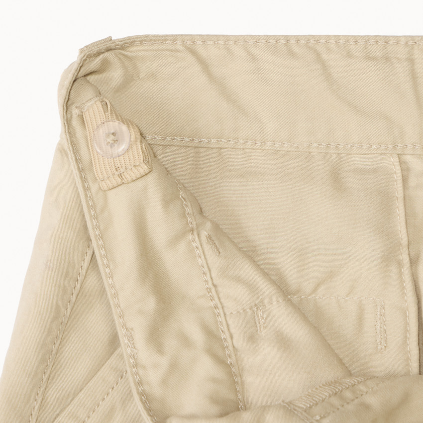 Bermuda uni en toile avec ceinture lacet pour garçon  