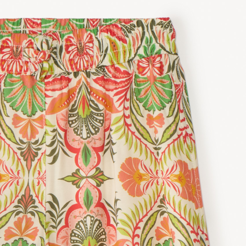 Pantalon large et fluide imprimé fantaisie pour fille 