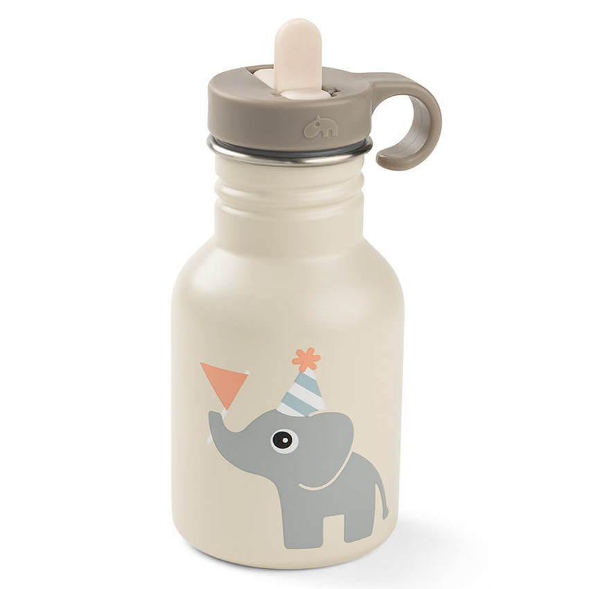 Gourde inox avec paille Tiny Farm Rose 350ML 